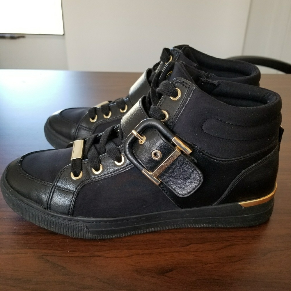 Women's Aldo Black & Gold sneakers